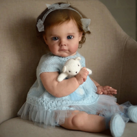 60CM Lifelike Huge Toddler Doll Finished Reborn Baby Dolls Maggie Handmade Dolls Toy Christmas Gift For Girls