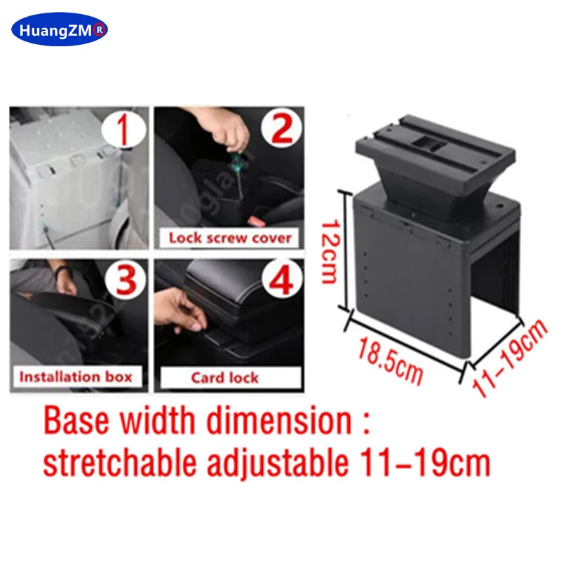 Universal Car Armrest Box Central Universal Model Armrest Box Car Accessories Storage Box Support Arm Interior Retrofit Parts