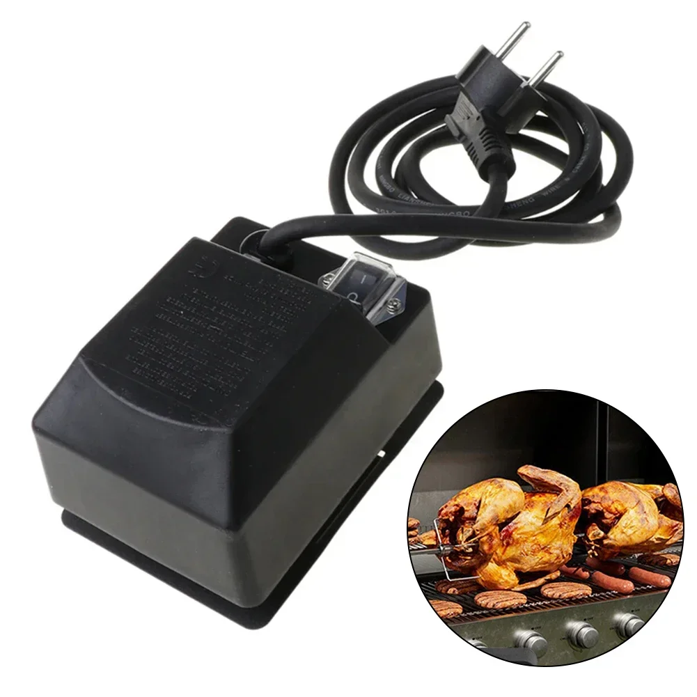 Electric BBQ Rotisserie Motor Long Service Time Low Noise Low Power Consumption 4W Black Compact Size Brand New