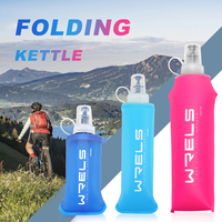 WRELS Camping Soft Water Bottle Sports Folding Hydration Bag Flask Outdoor Running Cycling BPA Free Portable Soft Water Bottle
