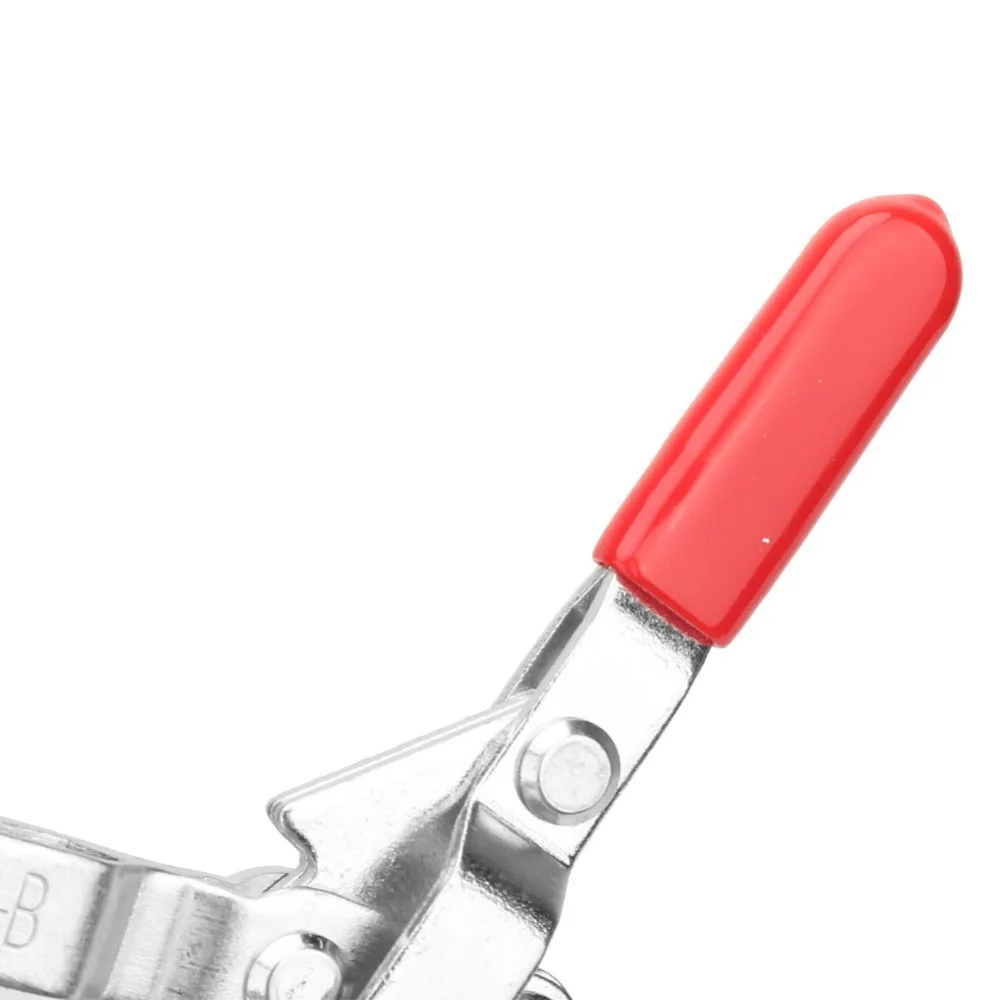Galvanized Iron Vertical Toggle Clamp Adjustable Rubber Tip Quick Release Mechanism Holding Clamp Tool Toggle Holding Clamp