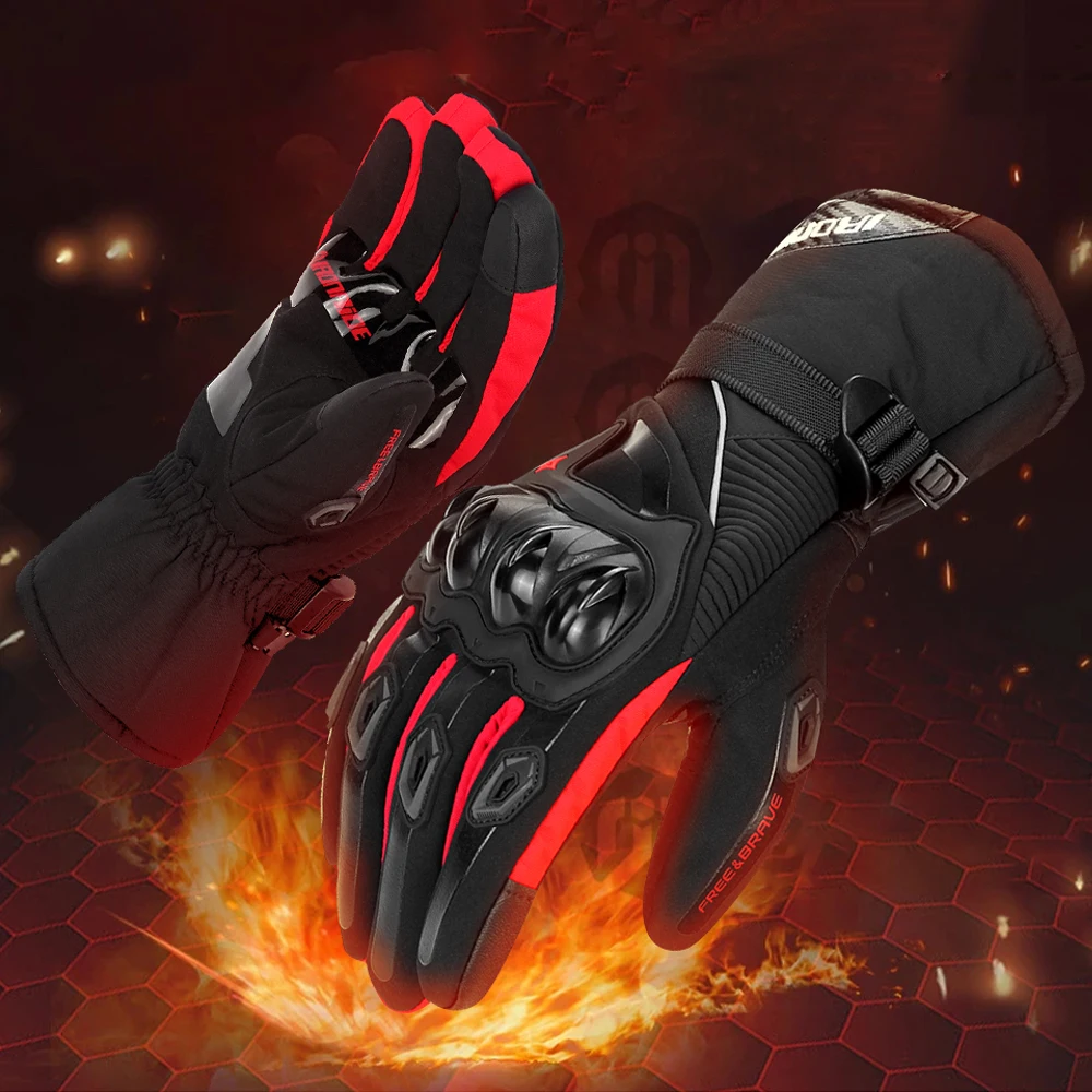 

Motorcycle Gloves Men Waterproof Windproof Winter Warm Moto Biker Gloves Motorbike Riding Touch Screen Motocross Off-Road Gloves