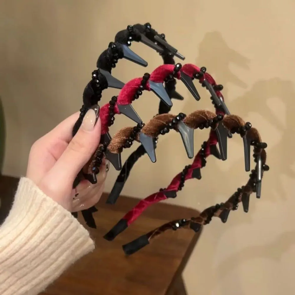 Diadema vintage de perlas artificiales de cr neo alto accesorios para el cabell