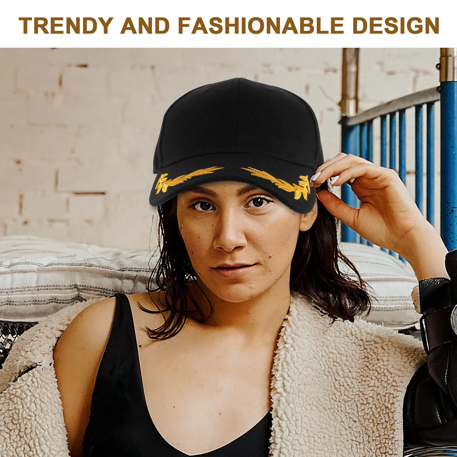 

5pcs 5 Pieces Baseball Cap Hat Women Camping Breathable Navy Costume Adjustable Sailor