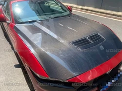 For Ford Mustang S650 GT Dark Horse 2024+ Engine Hood and Air Outlet Vent Frame Bonnet Replacement  Carbon Fiber Accessories