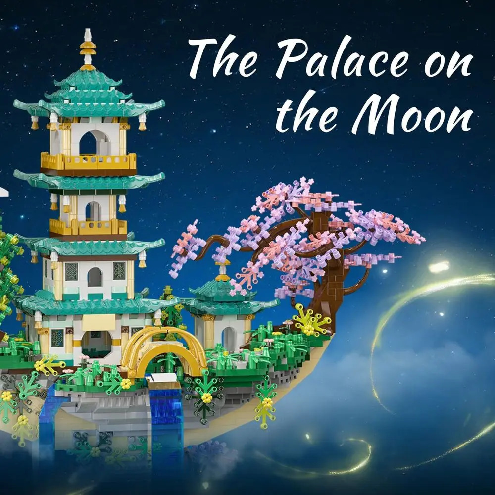 مجموعة بناء جناح مستوحاة من الآسيوية، 4288 قطعة مع ميزات مضيئة، مناسبة للأعمار من 8 سنوات فما فوق