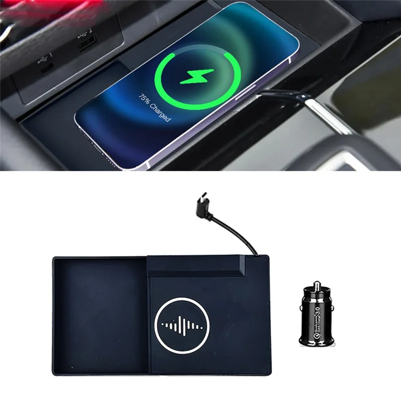 

Precisionn Car Wireless Charger Center Console Fast Mobile Phone Charging Panel For Mitsubishi Outlander 2023 2024 Replacement P