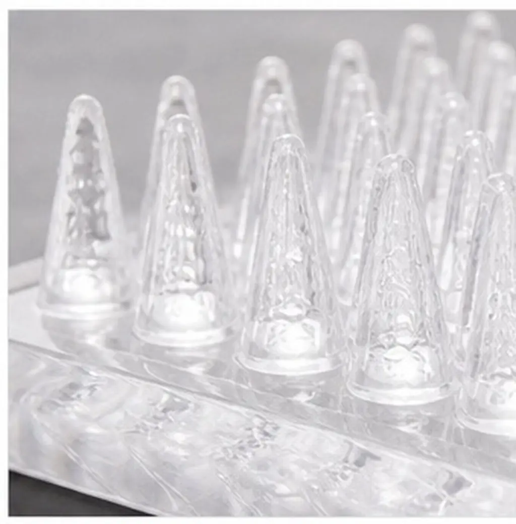 6Pcs Transparent Square Anti-Slip Furniture Leg Cups Spiked Base Carpet Protector for Sofa Chair Table Feet Floor Damage