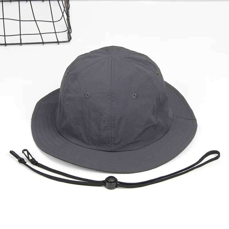 Round Top Quick Drying Nylon Waterproof 6 Panel Fisherman Hats For Men Women Gorro Pescador Mujer Bucket Caps 58cm 60cm