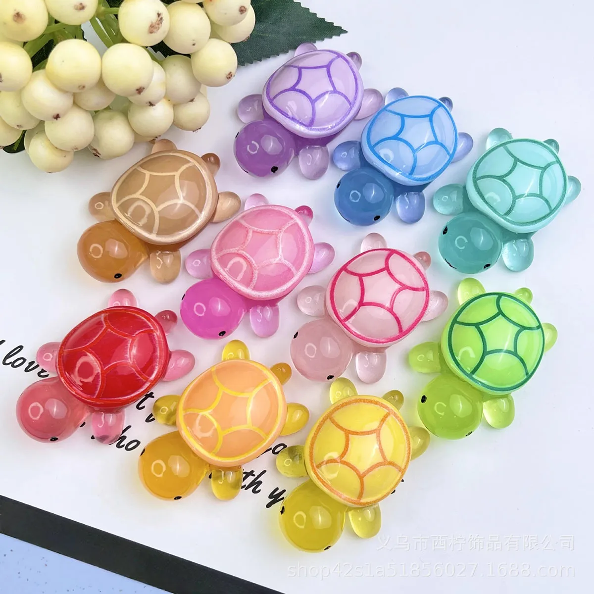 10 قطعة/المجموعة في الهواء الطلق متوهجة ثلاثية الأبعاد السلحفاة الصغيرة حديقة ديكور المنزل مضيئة الحيوانات الصغيرة المشهد الصغير حلية #3