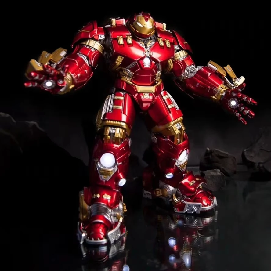 30cm Comicave Marvel Iron Man 1/12 Alloy Anti Hulk Armor Cs Mk44 Hulkbuster Mecha Figurine Model Toy Collects Birthday Xmas