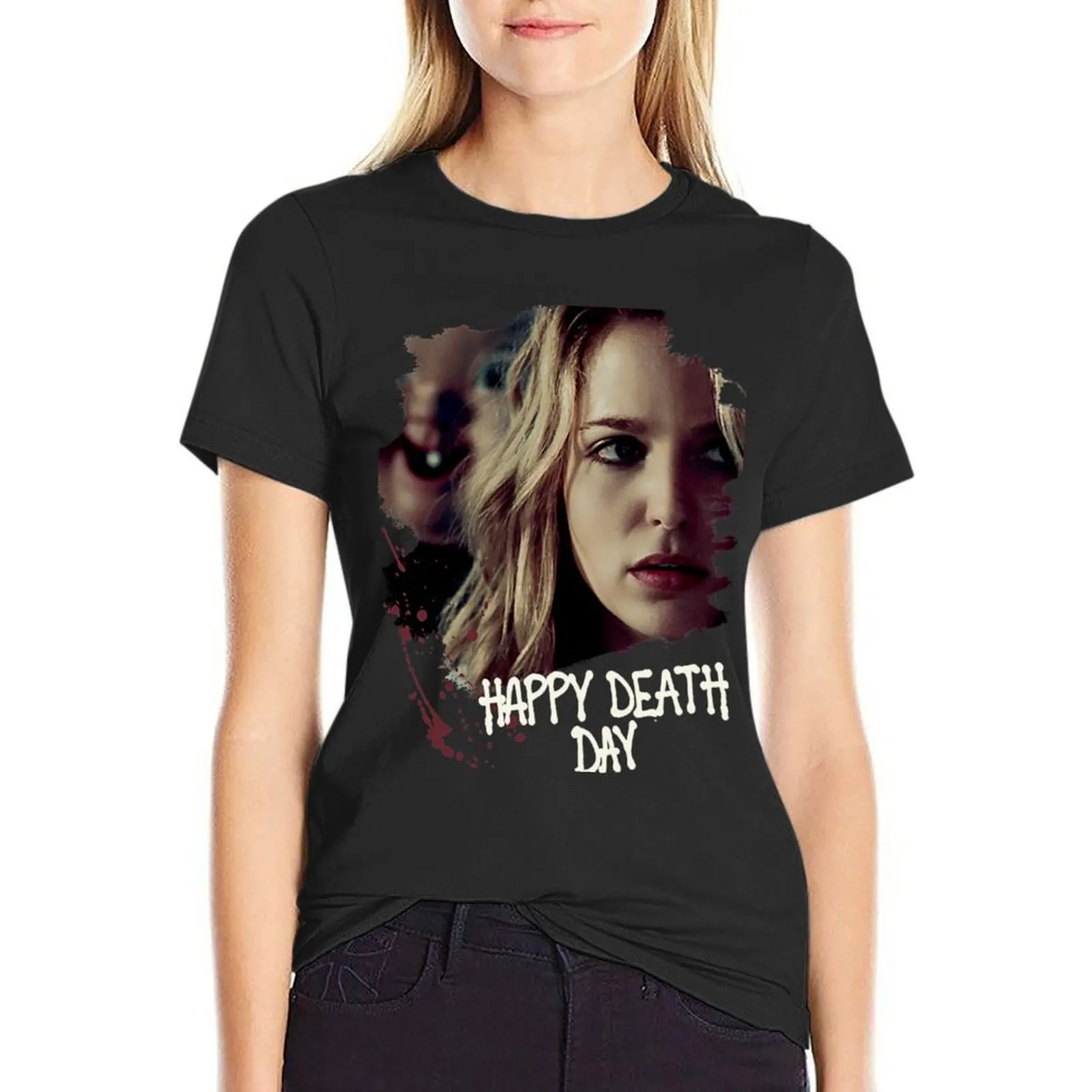 

Happy Death Day T-Shirt tees plain summer tops black t-shirts for Women