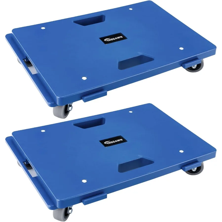 2 Pack Furniture Dolly 4 Wheels Upgraded Dollies Connectable with 4 Wheels Small Flat Dolly Cart with 500 LBS Capacity for Heav