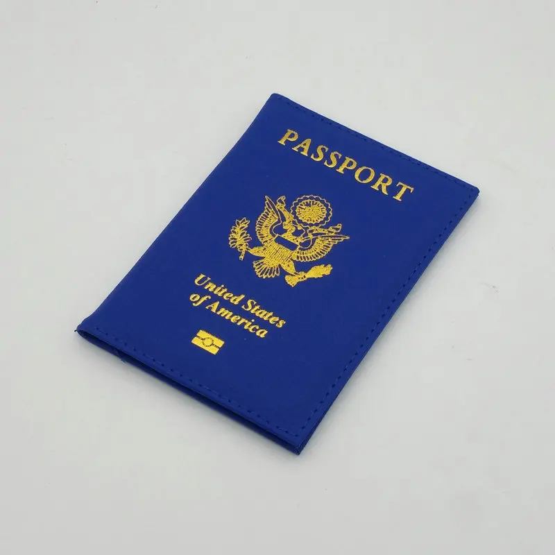 Custodia per passaporto in pelle PU da viaggio porta passaporto personalizzato per donna rosa USA copertine americane per passaporto custodia per ragazze passaporto