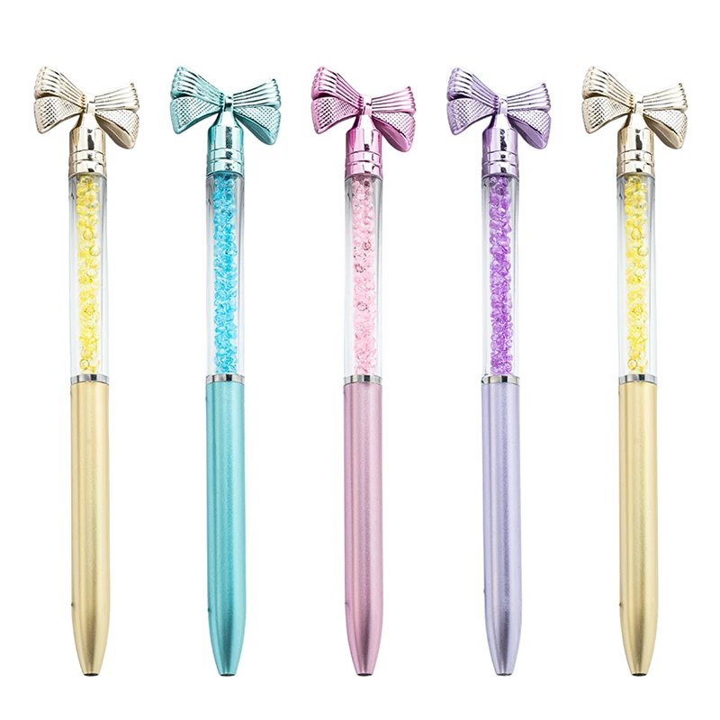 Cute Cartoon Bow Ballpoint Pen Creative Fashion Signature Pens School Office Supplies Writing Tools Exquisite Neutral Pen