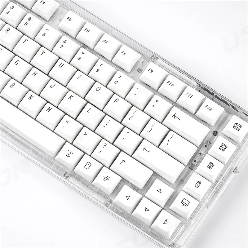 

XDA Keycaps 137 Keys White Simple PBT English Keycap For Apple Cherry Gatrron MX Switches Mechanical Keyboard For DIY Custom