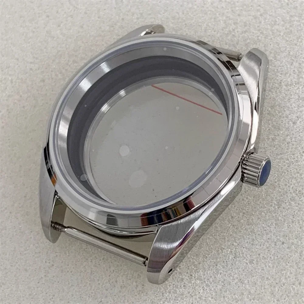 New 38mm NH35 Stainless Steel Watch Case Transparent Bottom Sapphire Glass Case Fit for NH35 NH36 4R 7S Movement 31mm Dial NEW