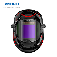 ANDELI 100*95mm Welder Mask Large View Auto Darkening Welding Helmet True Color DIN4 1/1/1/2 Soldering Mask  for TIG MIG MMA CUT