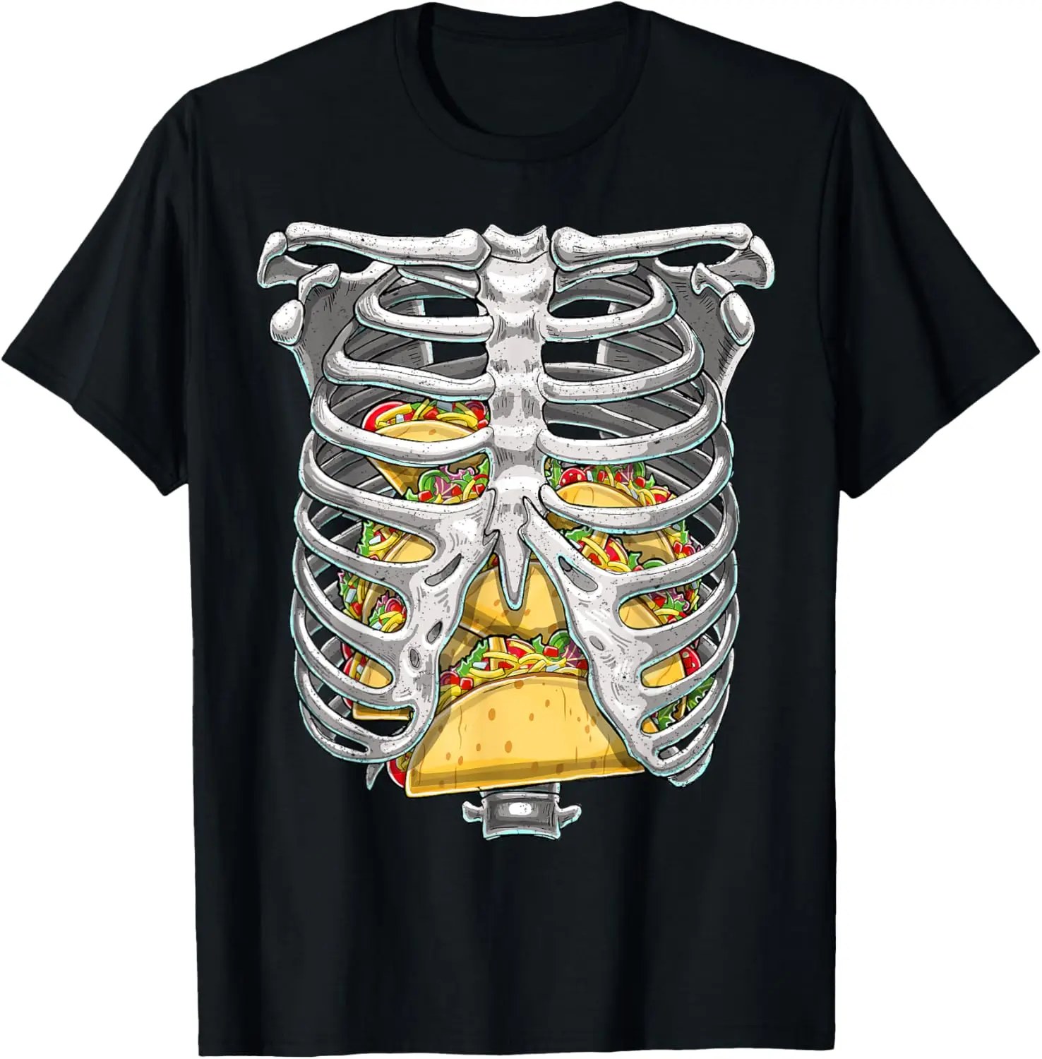 

Skeleton Rib Cage T Shirt Halloween Taco Skeleton Costume