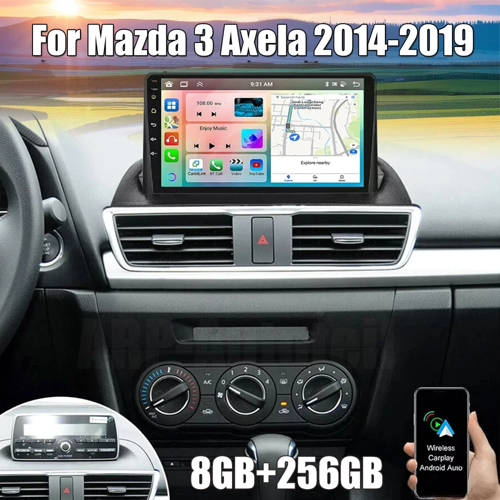 

9"Inch Android 15 Car Radio For Mazda 3 Axela 2014 -2018 Multimedia Video Player GPS Navigation Stereo Audio Head Unit BT DSP