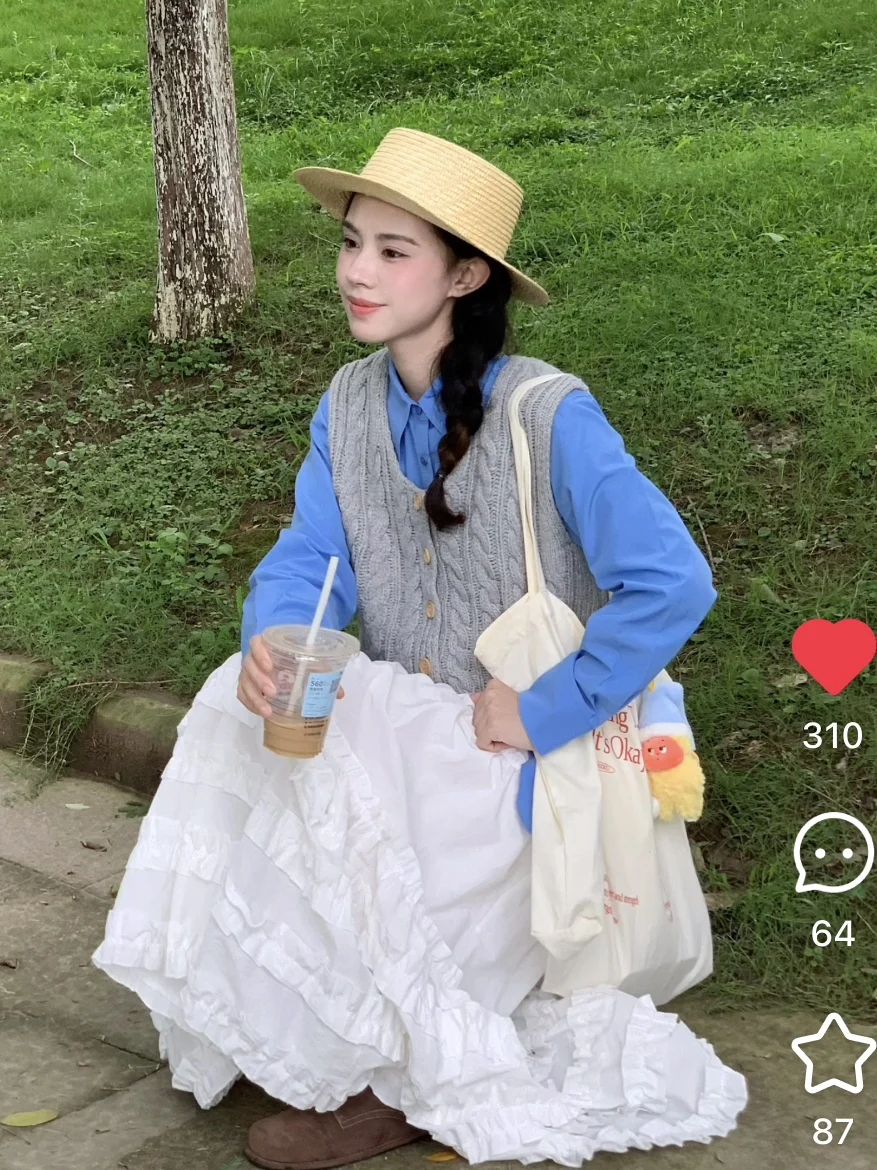 

Корейский вязаный открытый кардиган Sle Sweet Square Ne Twist, женский свитер ранней осени, жилет с высокой чувствительностью рта, Laye...