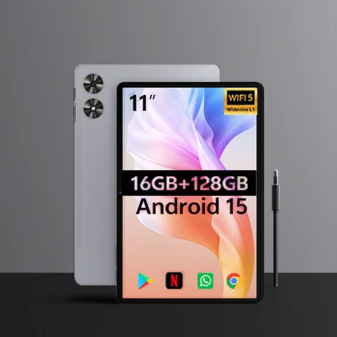 SVITOO 11" 2025 Tablet Android 15 Octa-Core T606 16GB RAM 128GB ROM 8000mAh Battery Type-C Widevine L1 Tablets Global Version