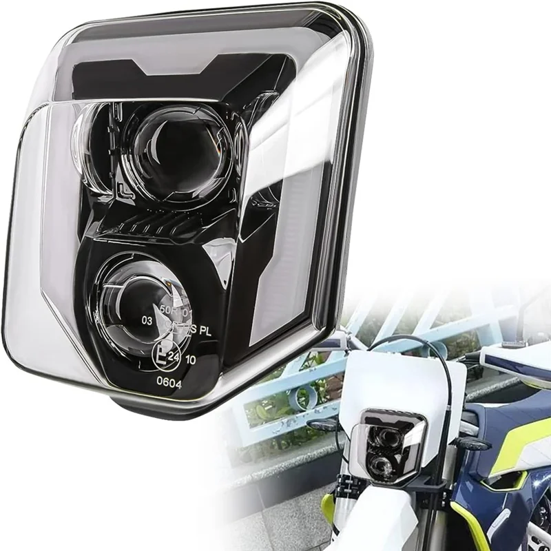

AASS-Motorcycle Headlight For 125 250 300 501 701 250I 300I FE250 FE350 Dirt Bike Enduro LED Light Head Light Lamp Par
