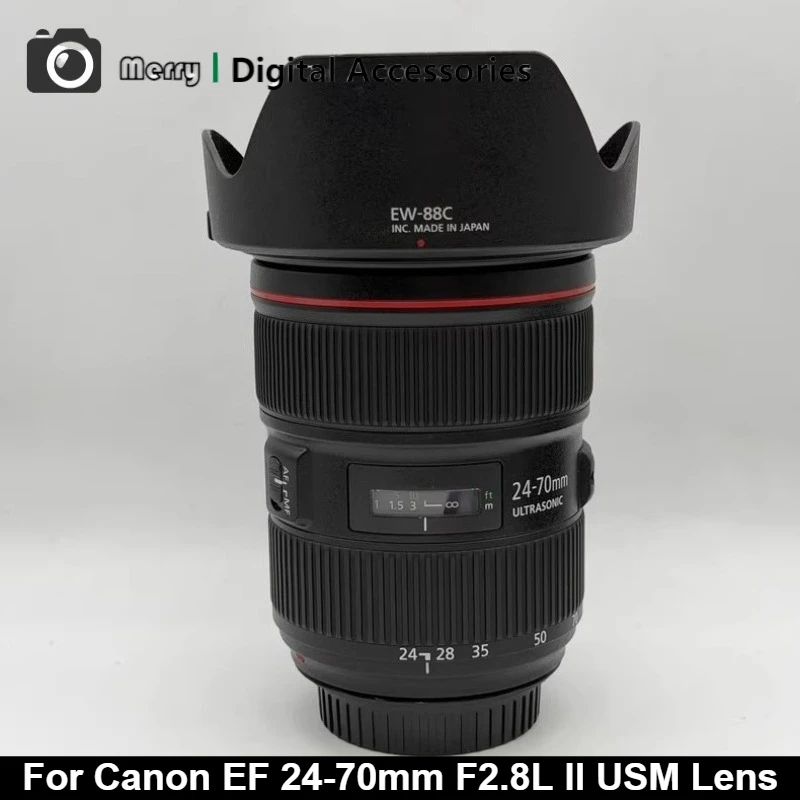 

95% новый оригинальный объектив для Canon EF 24-70 мм f/2,8L II USM, полнокадровый объектив с автофокусом для зеркальных фотокамер 90/80D 5D4/3
