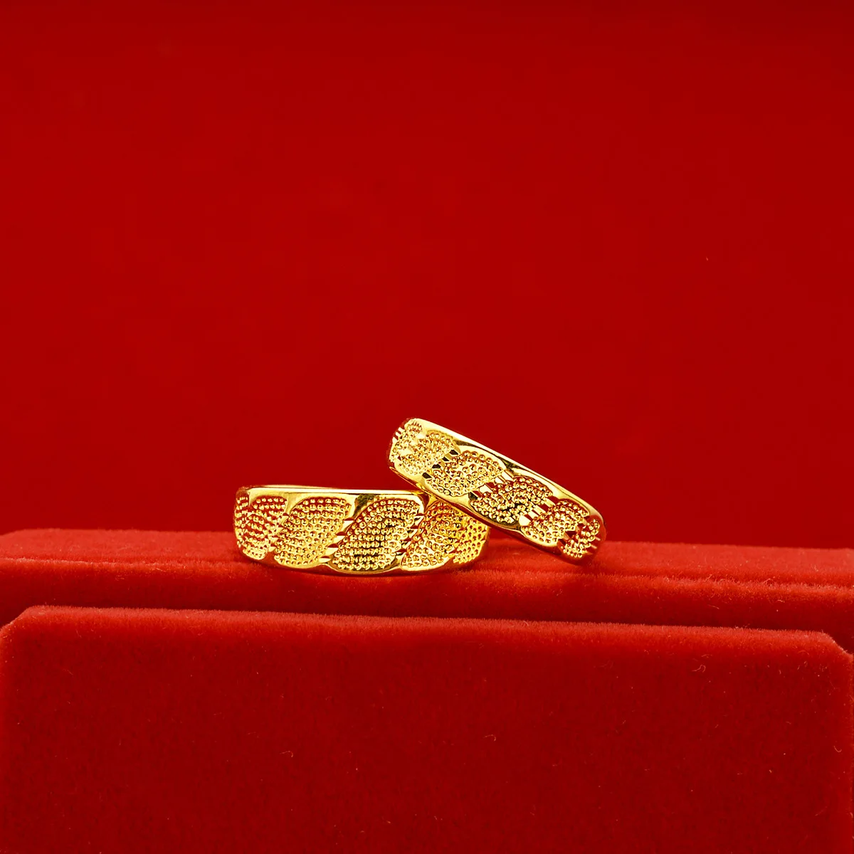 

High-quality AU999 gold ring for men and women with adjustable opening 24K pure gold fashionable couple ring jewelry