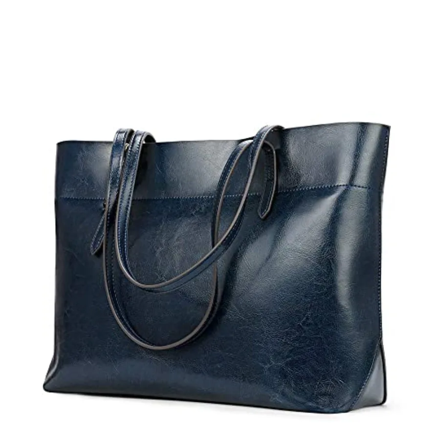 

Kattee Vintage Genuine Leather Tote Shoulder Bag for Women Satchel Handbag with Top Handles