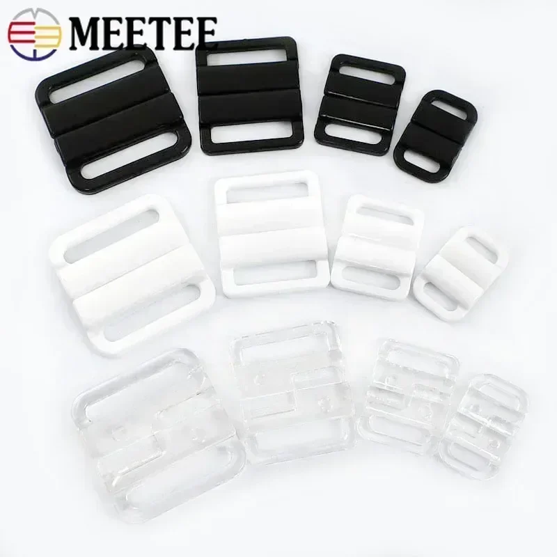 10/20Sets 10/15/20/25mm Plastic Buckle for Bra Bikini Resin Front Closure Clasp Underwear Snap Button DIY Sewing Accessories