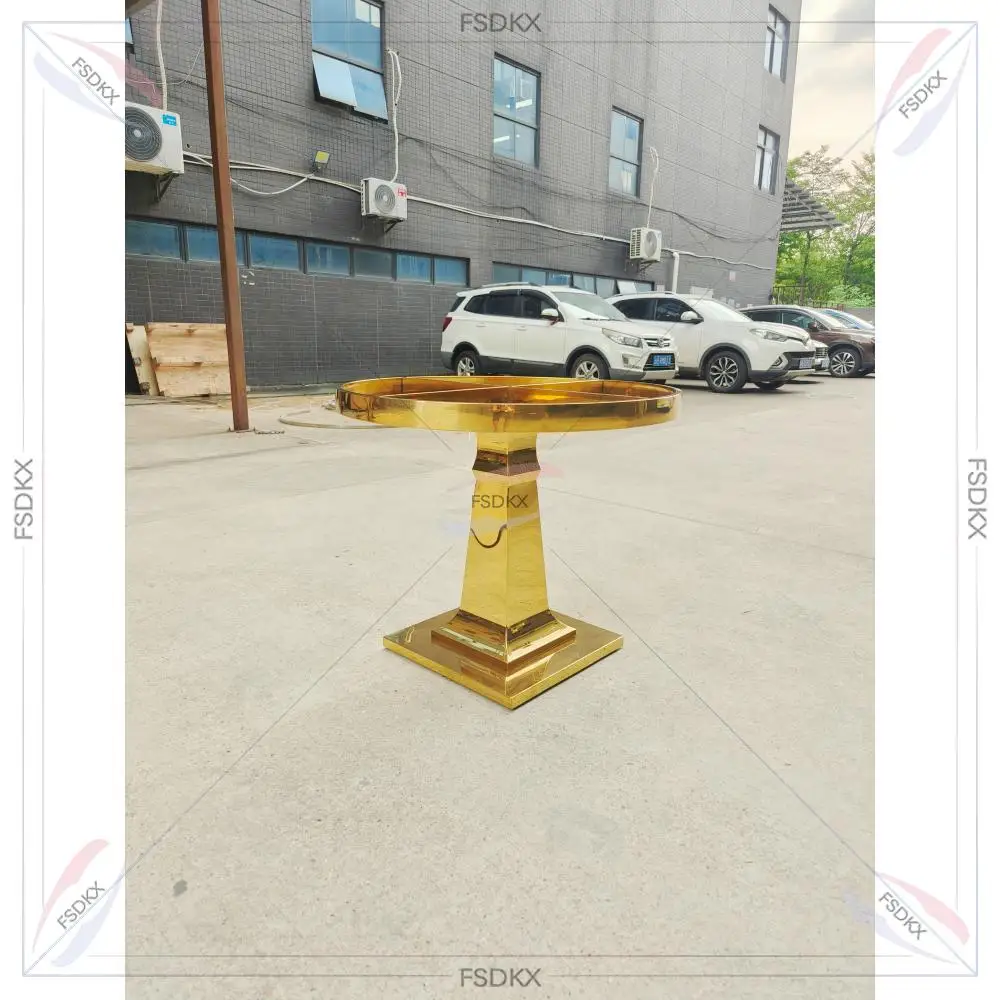 Elegant Gold Round Display Cake Table For Wedding Party
