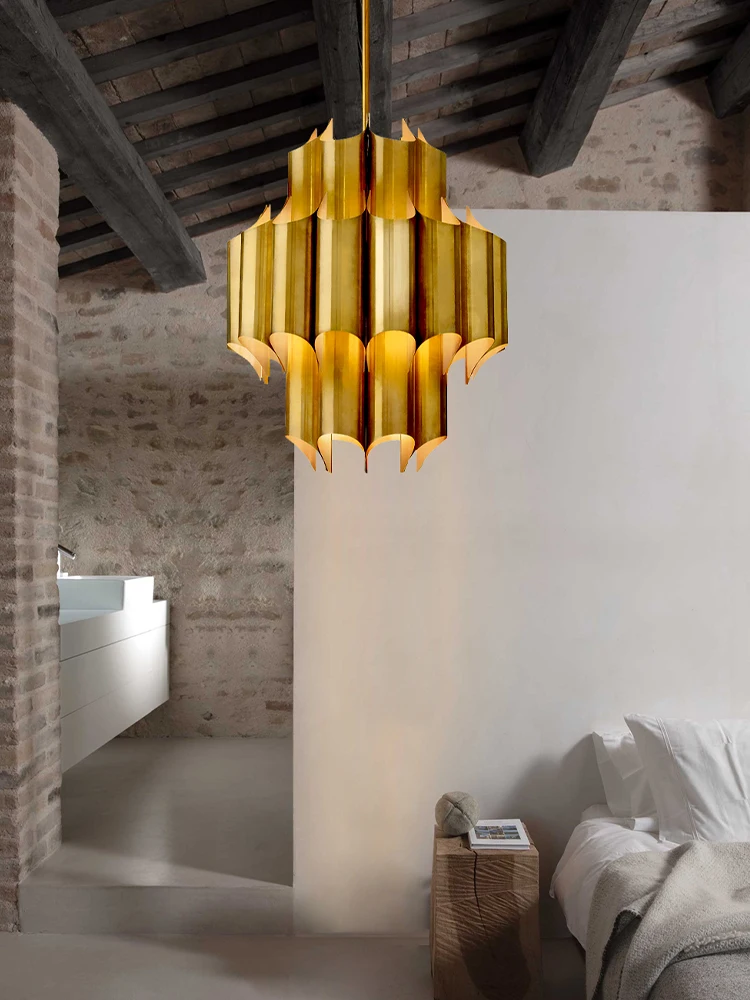 Postmodern Designer Metal Chandelier Restaurant Living Room Art Deco Hanging Lamps for Ceiling