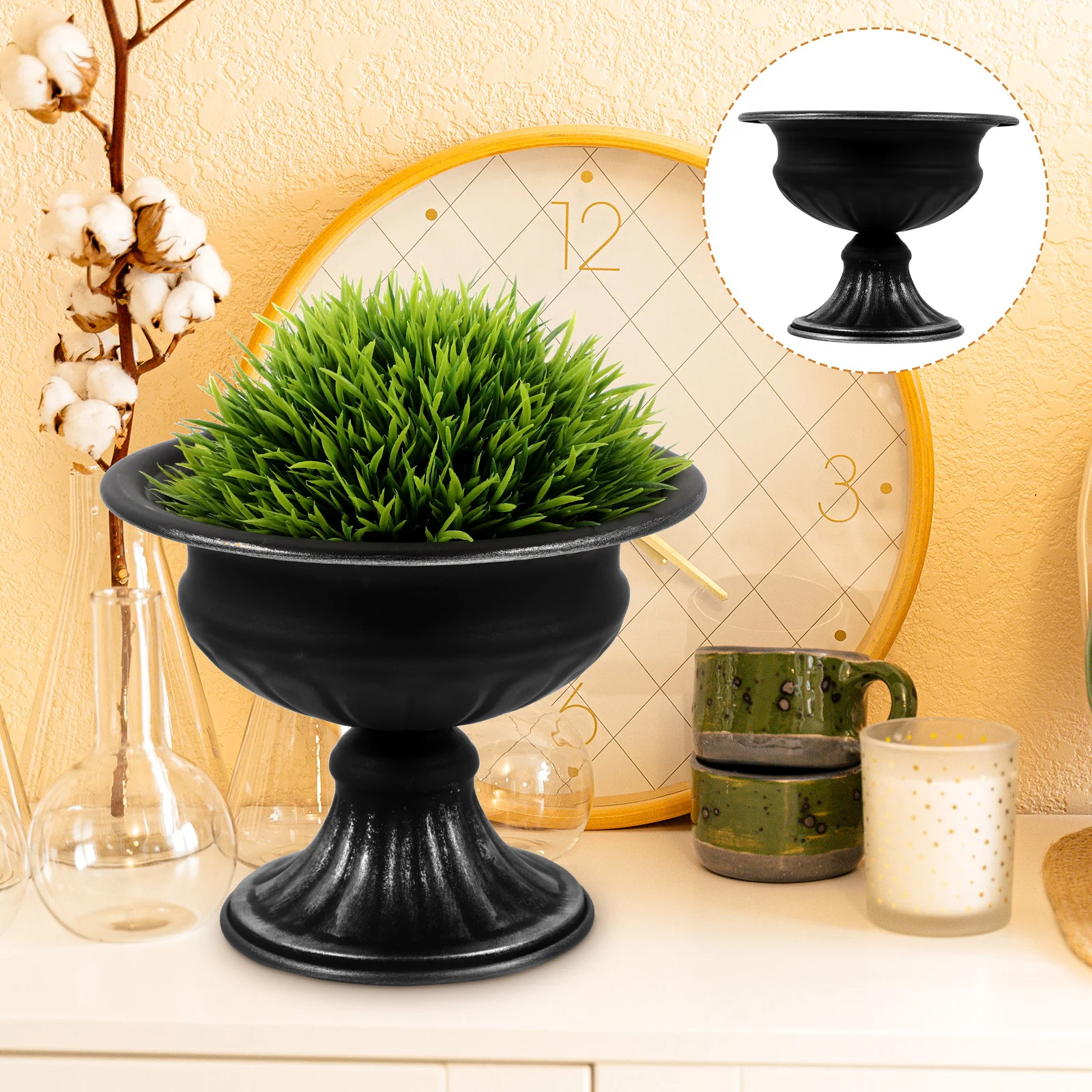 

1Pcs Iron Craft Vase Simple Style Desktop Decorative Flower Container Indoor Adornment Iron Craft Vase Desktop Decor