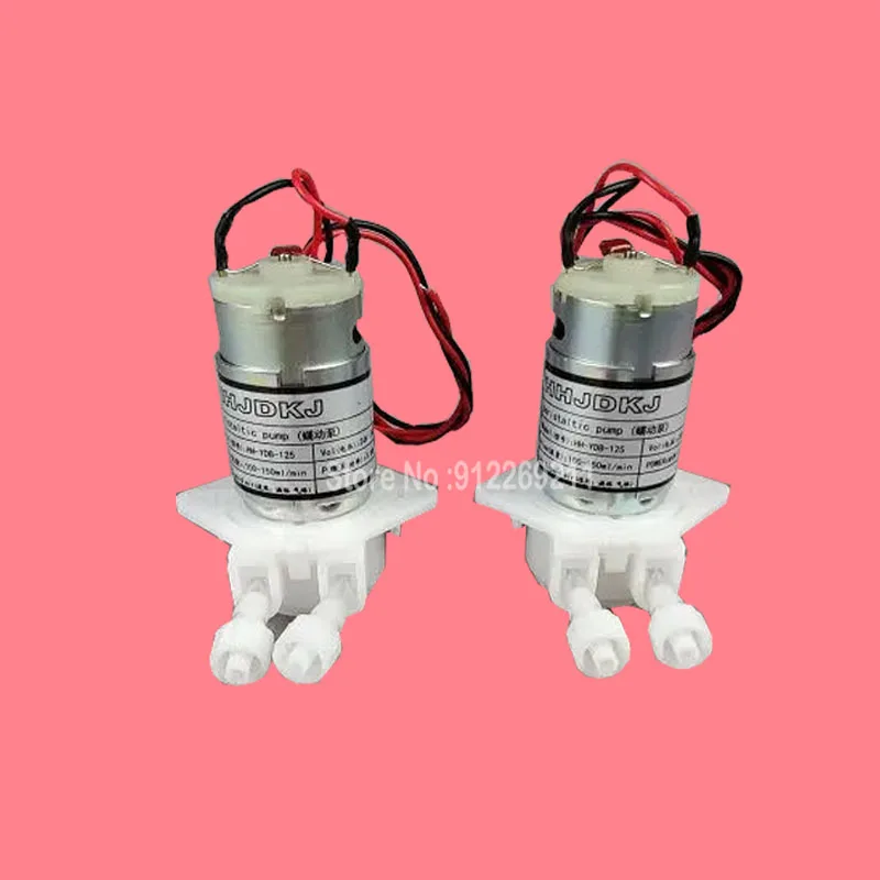 2PCS Solvent UV Printer Peristaltic Pump 24V DC Ink Pump 100-150ml/min for Wit color Titanjet Gongzheng DX5 DX7 printhead