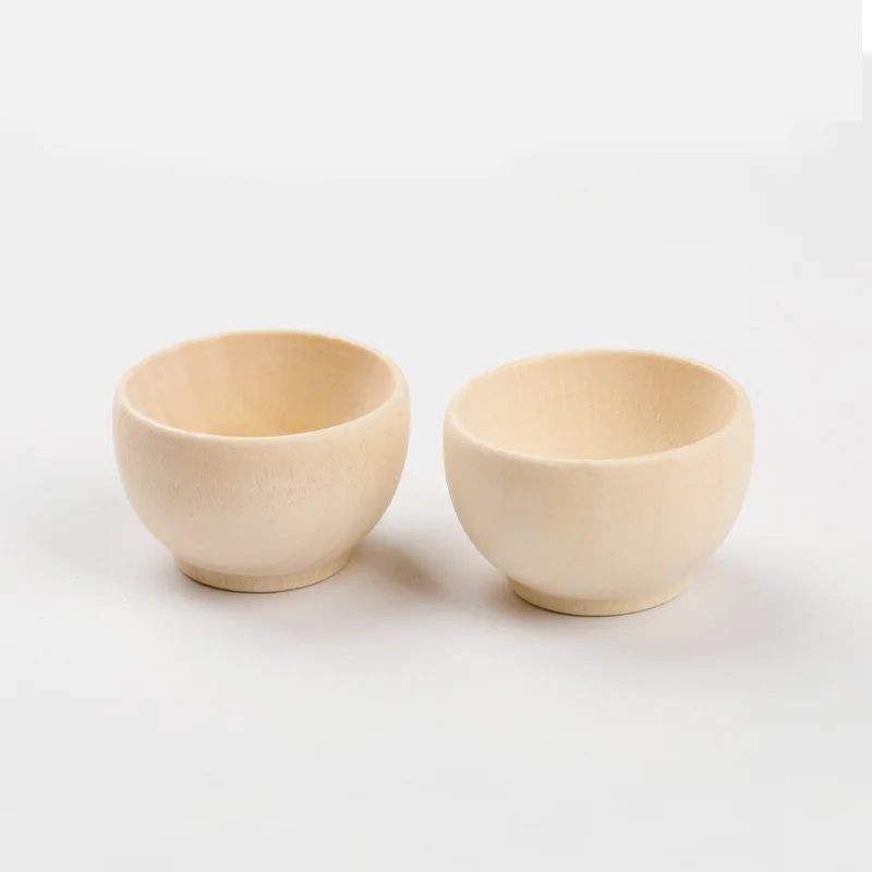 5pcs unfinished wooden bowls 57x30mm and 10pcs 40x24mm DIY handcraft mini bowls for home decoration creative painting projects