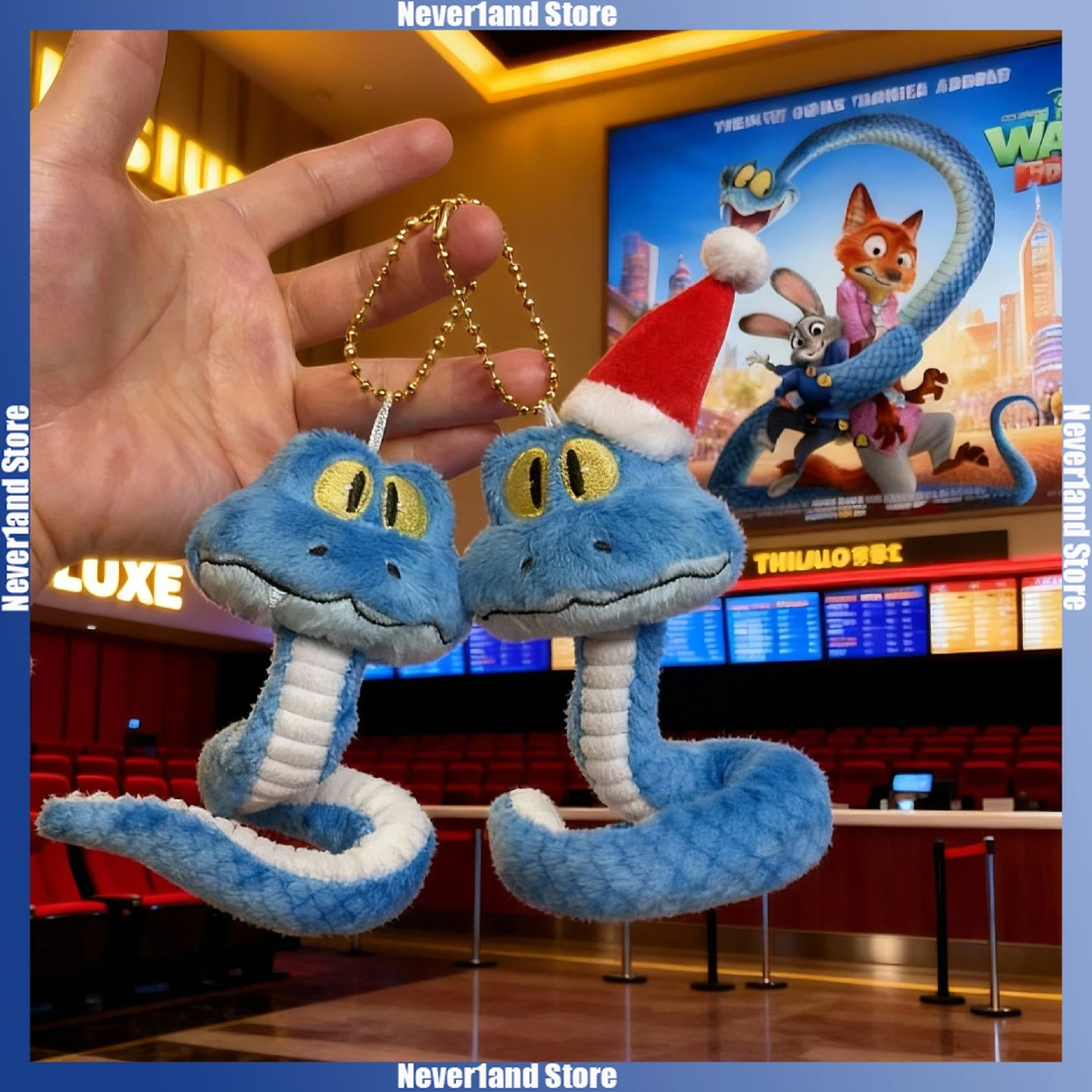 2 Size Cute Zootopia Gary Pendant Keychain Cartoon Gary Snake Movable Plush Toy Action Figure Bag Decoration Christmas Gift