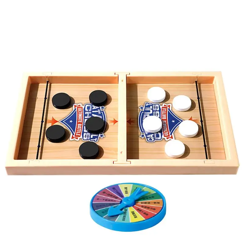 Sling Hockey Board Game Portable Slingshot Tabletop Game Portable Sling Puck Fast-Paced Desktop Battle Competitive Game Set