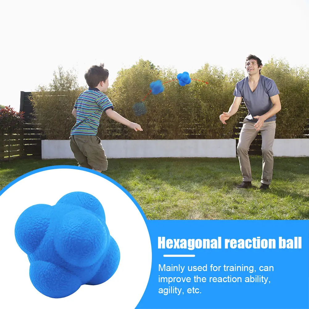 5.5cm Hexagonal Reaction Ball Agility Coordination Reflex Exercise Sports Fitness Training Ball for Reaction Improvement