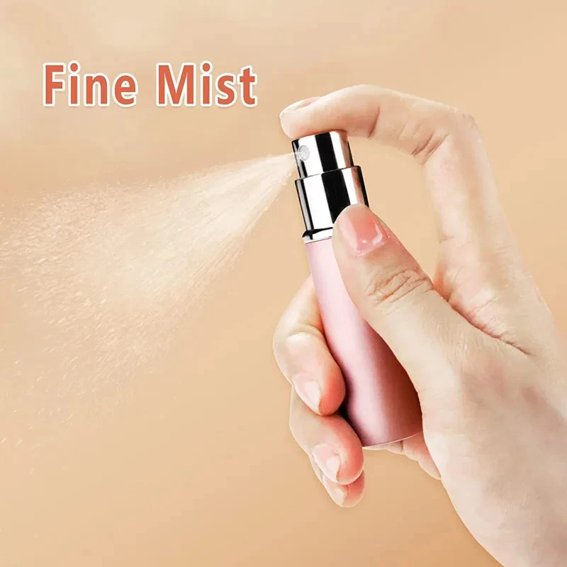 4pcs+4 Accessories 5ml Refillable Portable Mini Perfume Atomizer with 4 Spray Bottles, 2 Funnels, 2 Dispensing Shenanigans