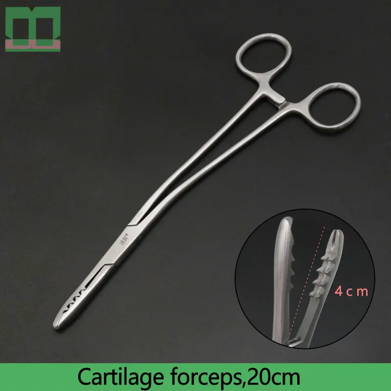 

Cartilage forceps tooth of synchronous belt 20cm stainless steel cosmetic plastic surgery Medical pliers