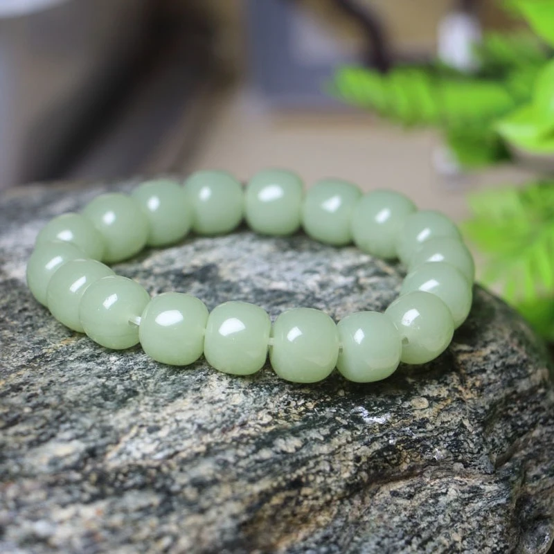 

Lake Green Fine Material Bracelet Hetian Yuqing Water Blue Qimo Jade Ball Bracelet jade bracelet bangle bangles jewelry elegant