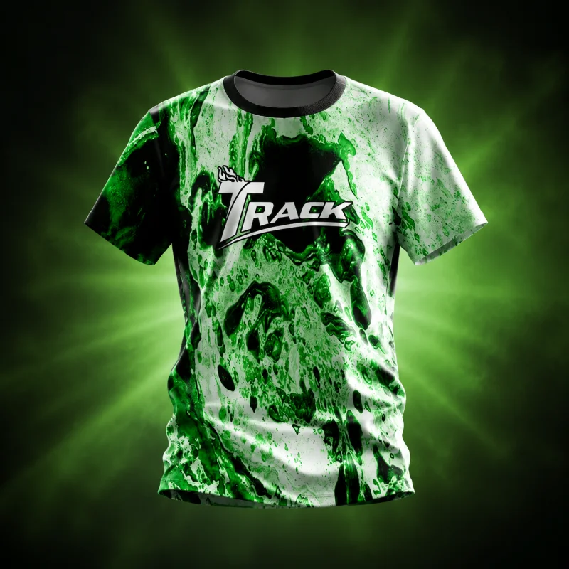 3D Track Tornado Lightning Storm Printed Bowling Shirt Casual Sports Comfortable Quick Drying T-shirt Suitable for Family Wear