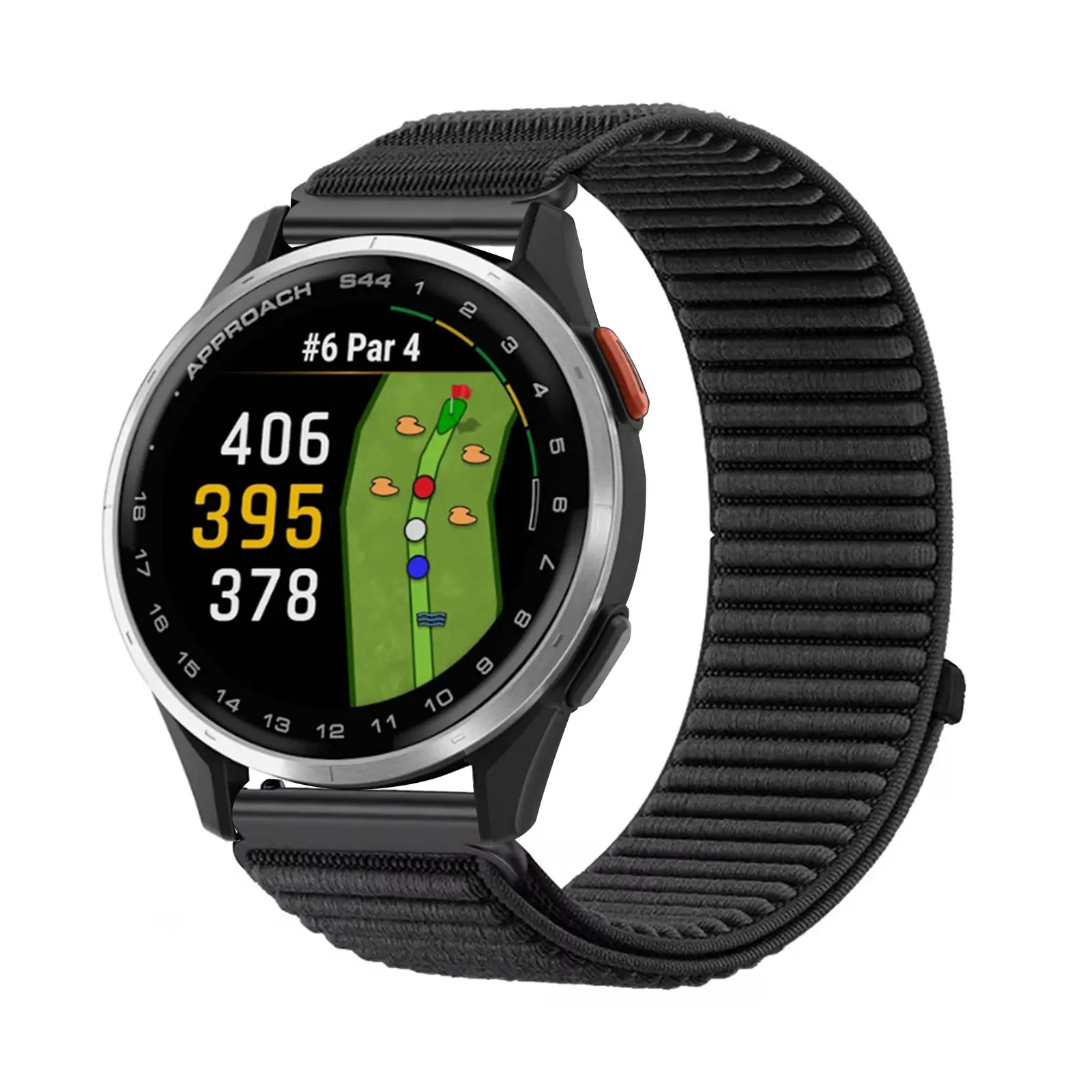 Nylon Bands for Garmin Approach S44 Band, Elastic Soft Velcro Nylon Strap