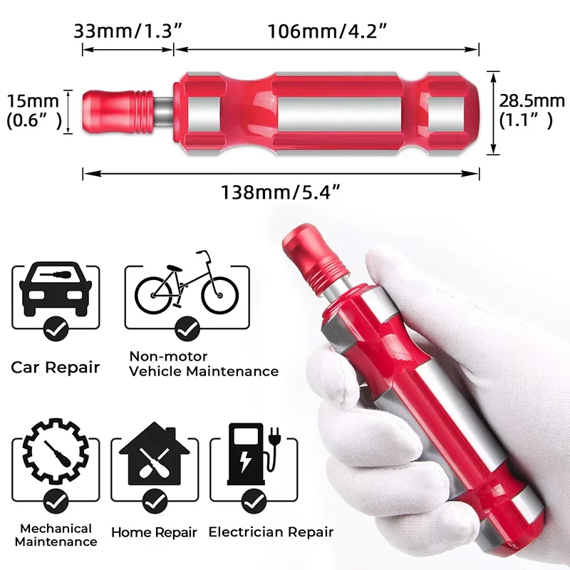 1/4 Inch Quick Change Screwdriver Bit Holder Strong Magnetic Hex Screwdriver Handle for Torx Phillips Flat Screwdriver Bits