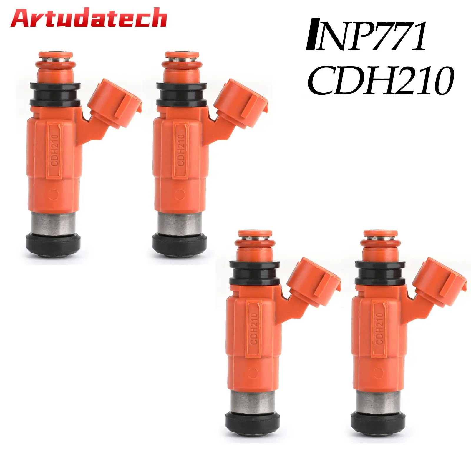 Artudatech 842-12223 INP771 4PCS Fuel Injectors CDH210 880887T For Yamaha F115 HP Outboard for Mitsubishi Eclipse Galant