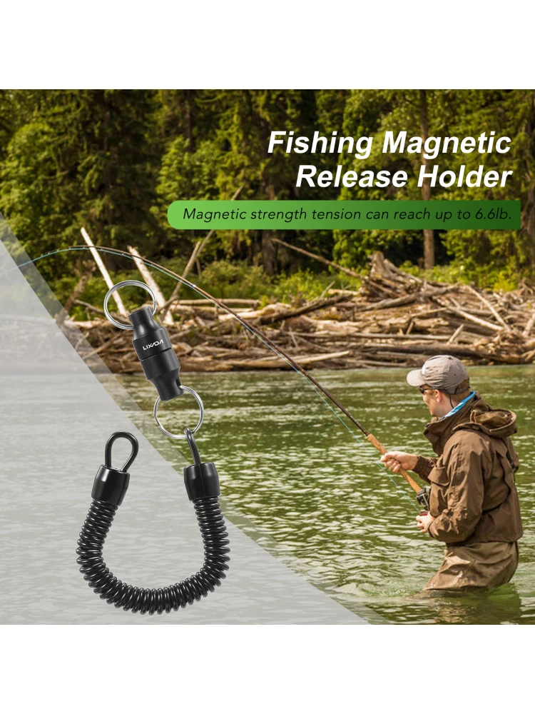 3pcs/lot Lixada Clip Fishing Magnetic Net Release Holder Keeper Magnet Clip Landing Net Connector Holder Fishing Magnetic Clip