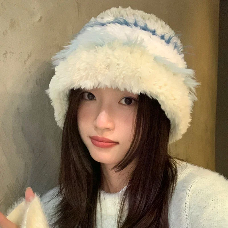 قبعة صوف سميكة سميكة مقاومة للبرودة للخريف والشتاء، قبعة محبوكة دافئة لحماية الأذن للنساء