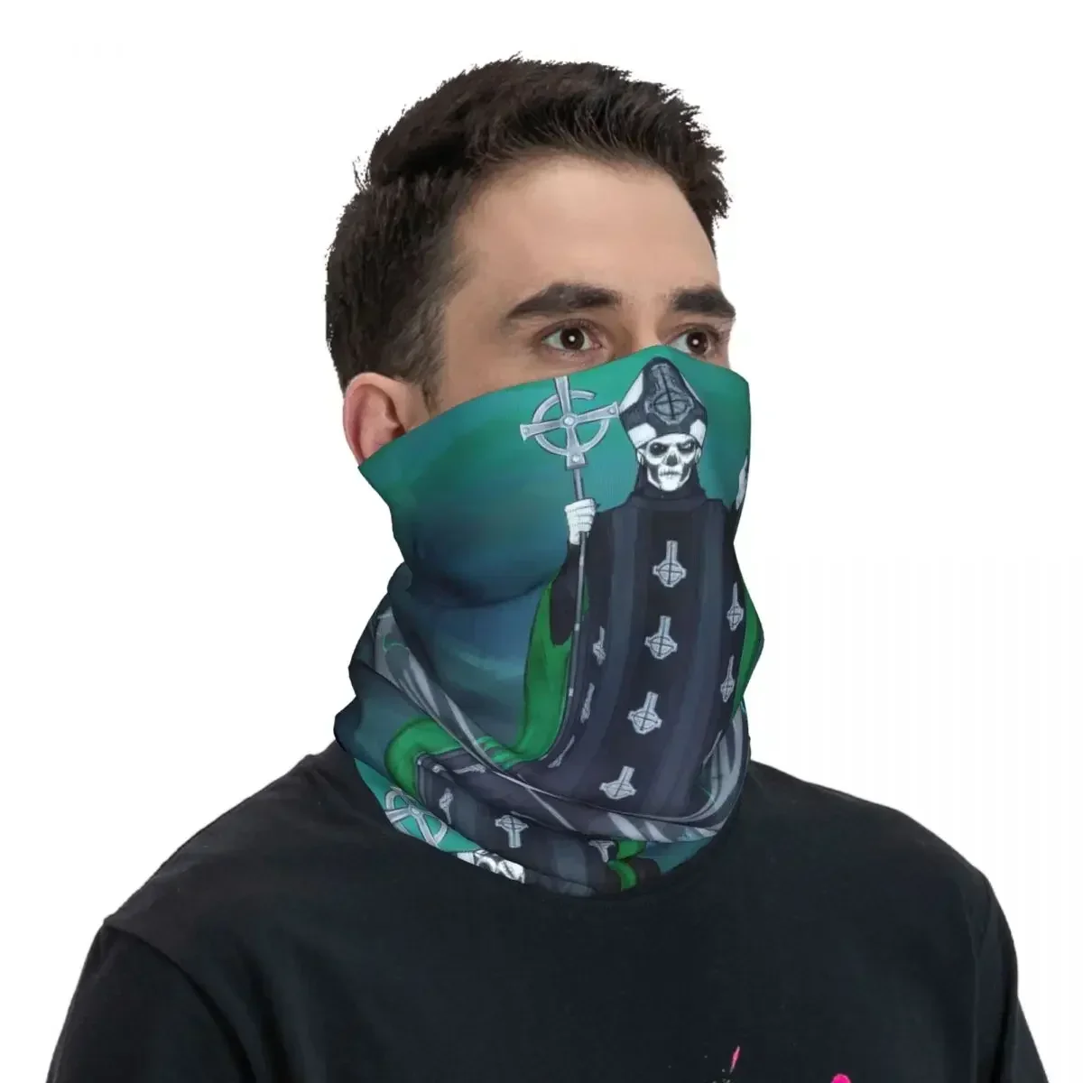 Ghost BC Band Merch Bandana Neck Gaiter Wrap Sjaal Zomer Vissen Gezichtsmasker Voor Heren Dames Winddicht