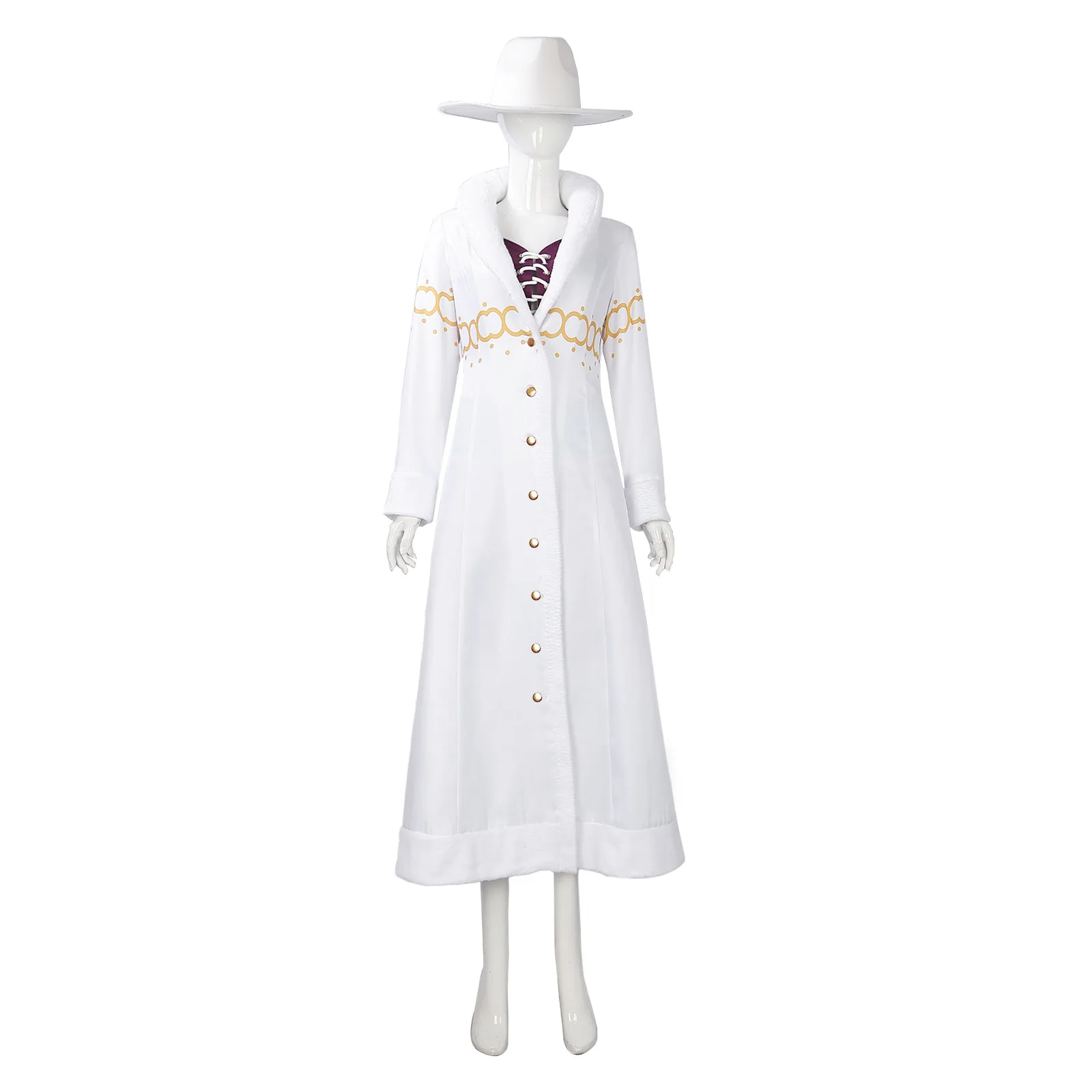 

Robin Cosplay Costume With Large Fur Collar - Factory Direct Supply Of Anime Character Cosplay Clothing